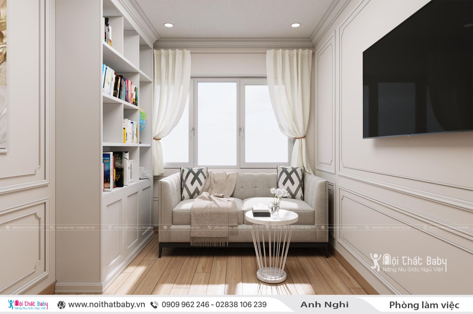 Vẻ đẹp sang trọng trong phong cách thiết kế nội thất tân cổ điển tại Emerald Celadon City 104m2